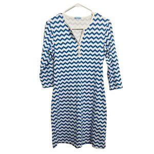 J. McLaughlin Blue and white striped dress
